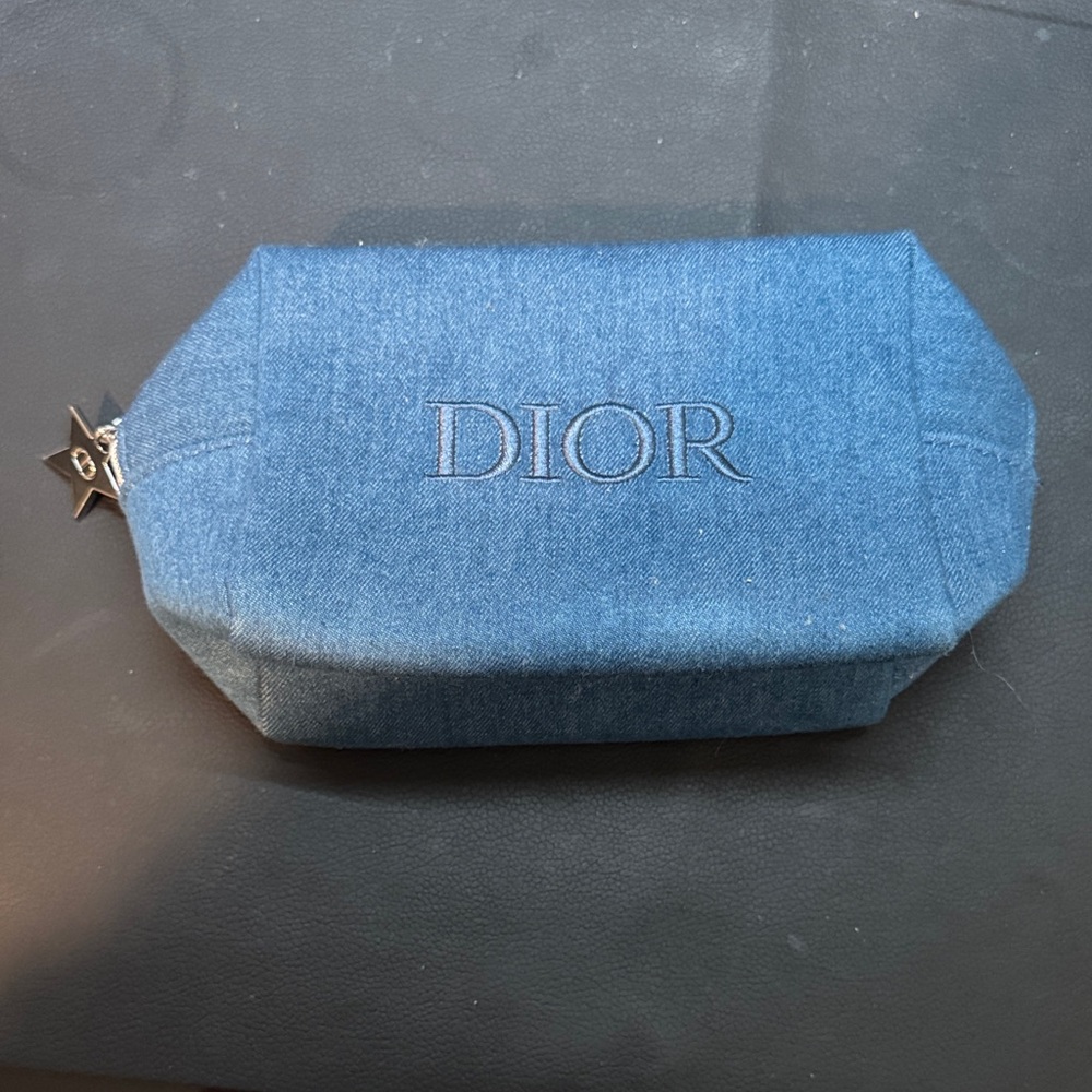Dior Blue Cosmetic Bag